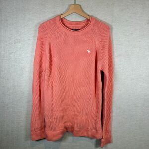 Abercrombie & Fitch Sweater Womens Medium Coral Knit Pullover Preppy Casual